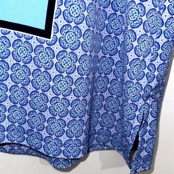 Jones New York Signature 3X Blue Sleeveless Top With Printed Design - Picture 4 of 6